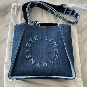 Stella McCartney Stella Logo Denim Crossbody Bag